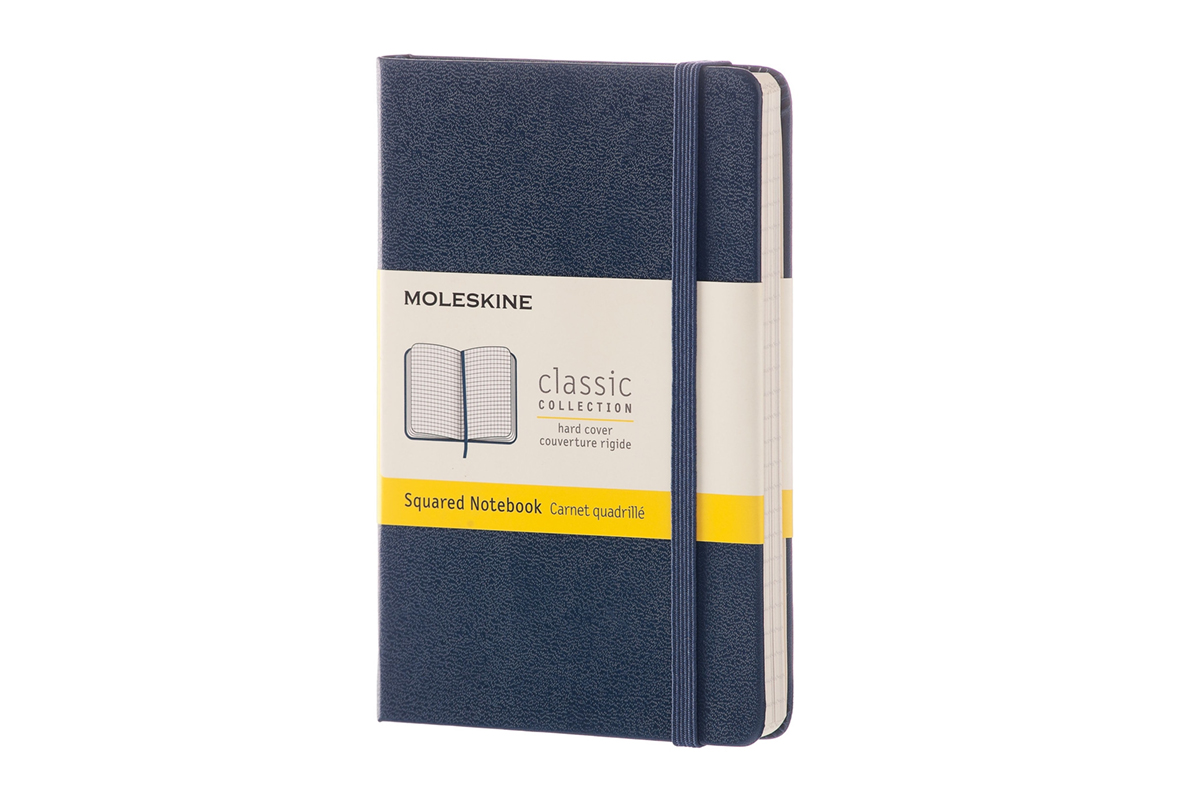 Moleskine Squared Hard Cover Notebook Pocket Sapphire Blue